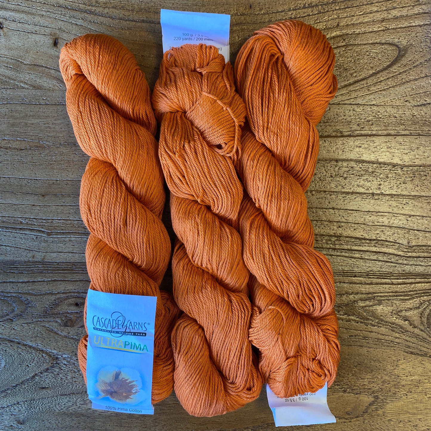 Cascade Yarns Ultra Pima - 100 % Pima Cotton - Tangerine - 3750