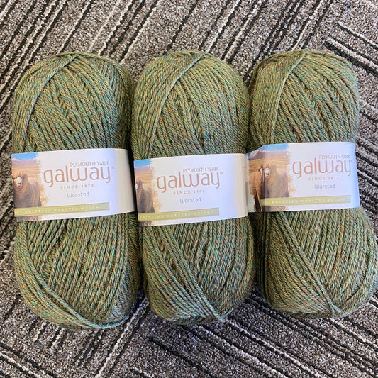 Plymouth Yarn Galway Worsted 100% Wool - Meadow Grass Heather - 750