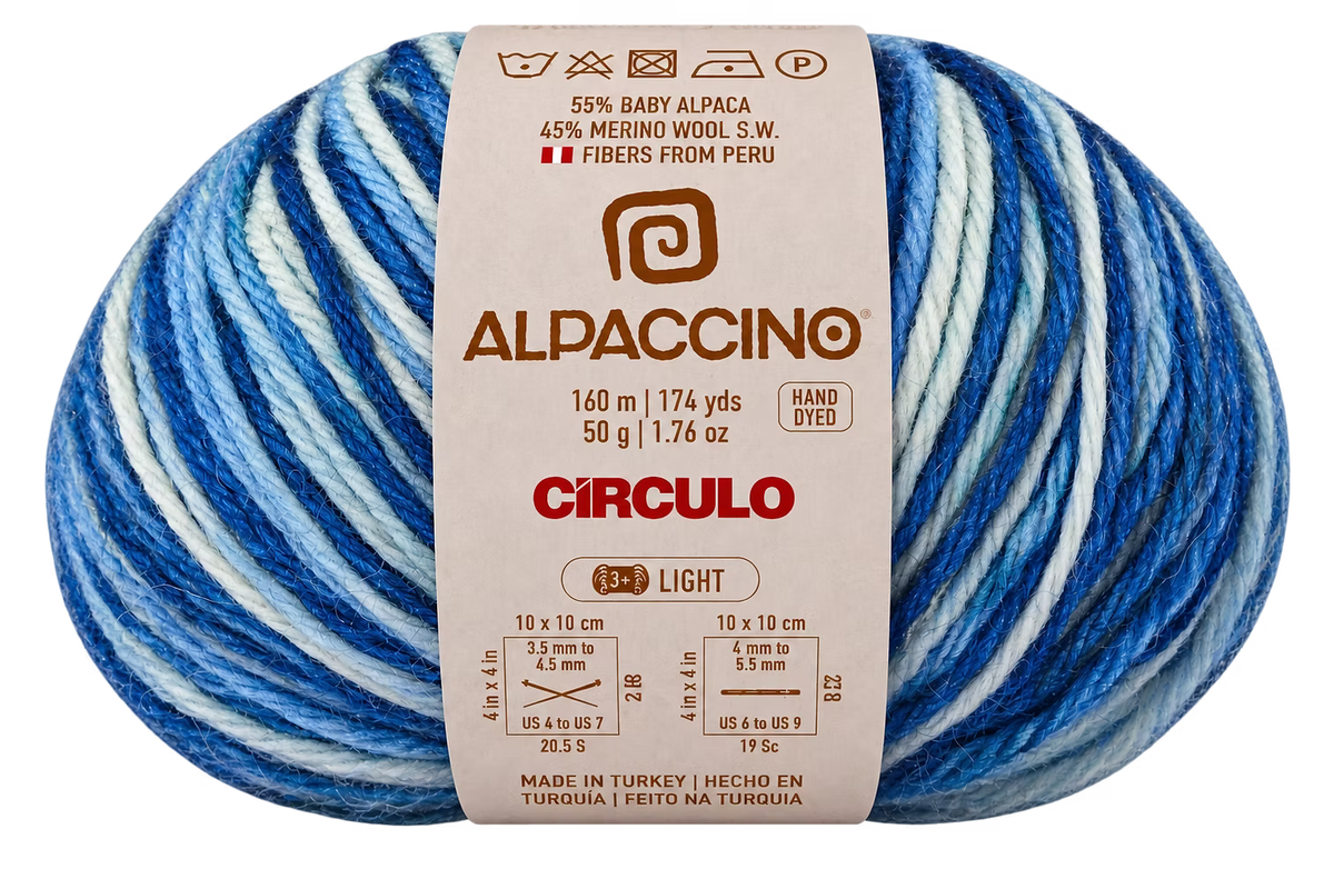 Circulo Yarn - Alpaccino - 55% Baby Alpaca/45% SW Merino - Color 9715 - Lagoon