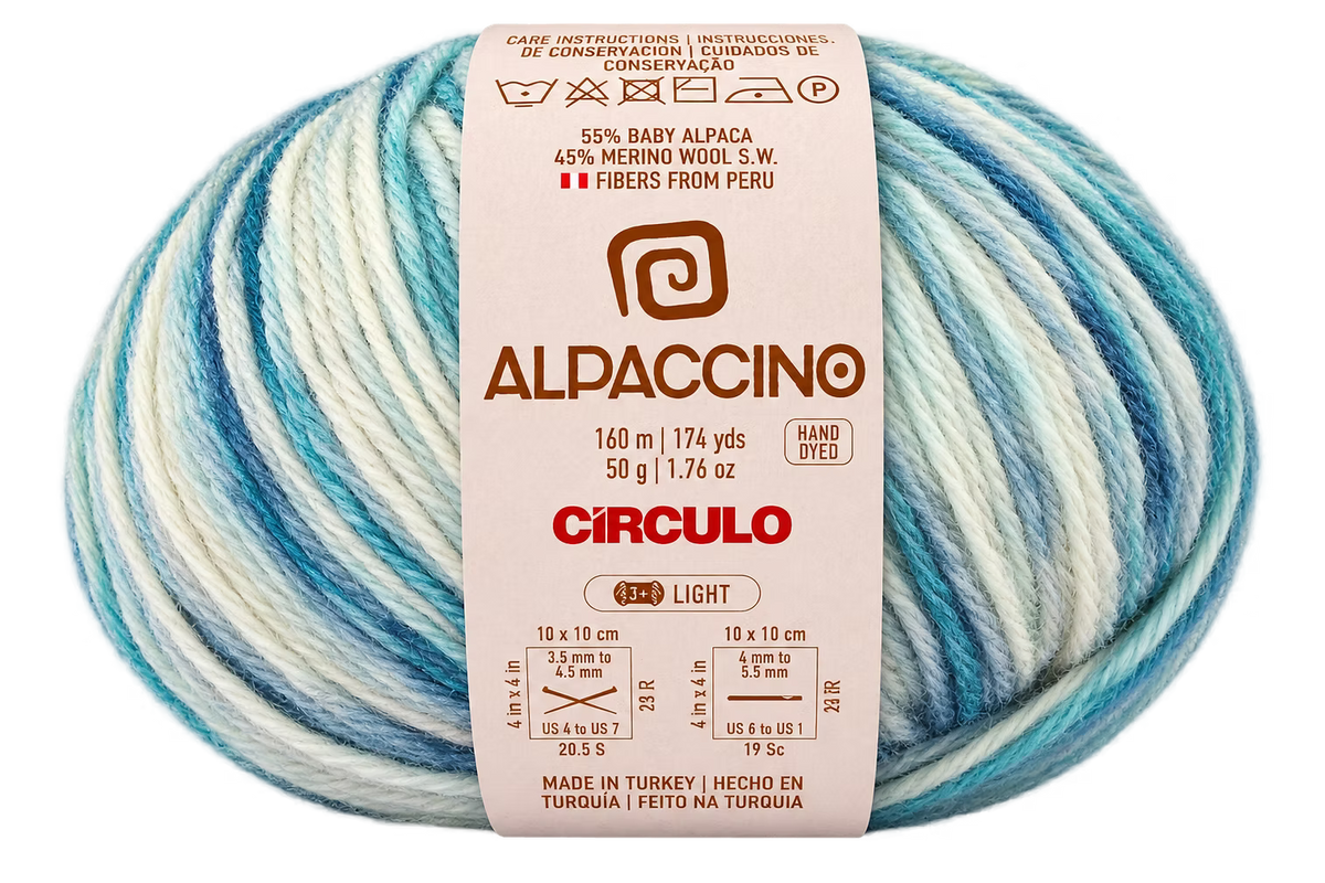 Circulo Yarn - Alpaccino - 55% Baby Alpaca/45% SW Merino - Color 9979 - Caribbean