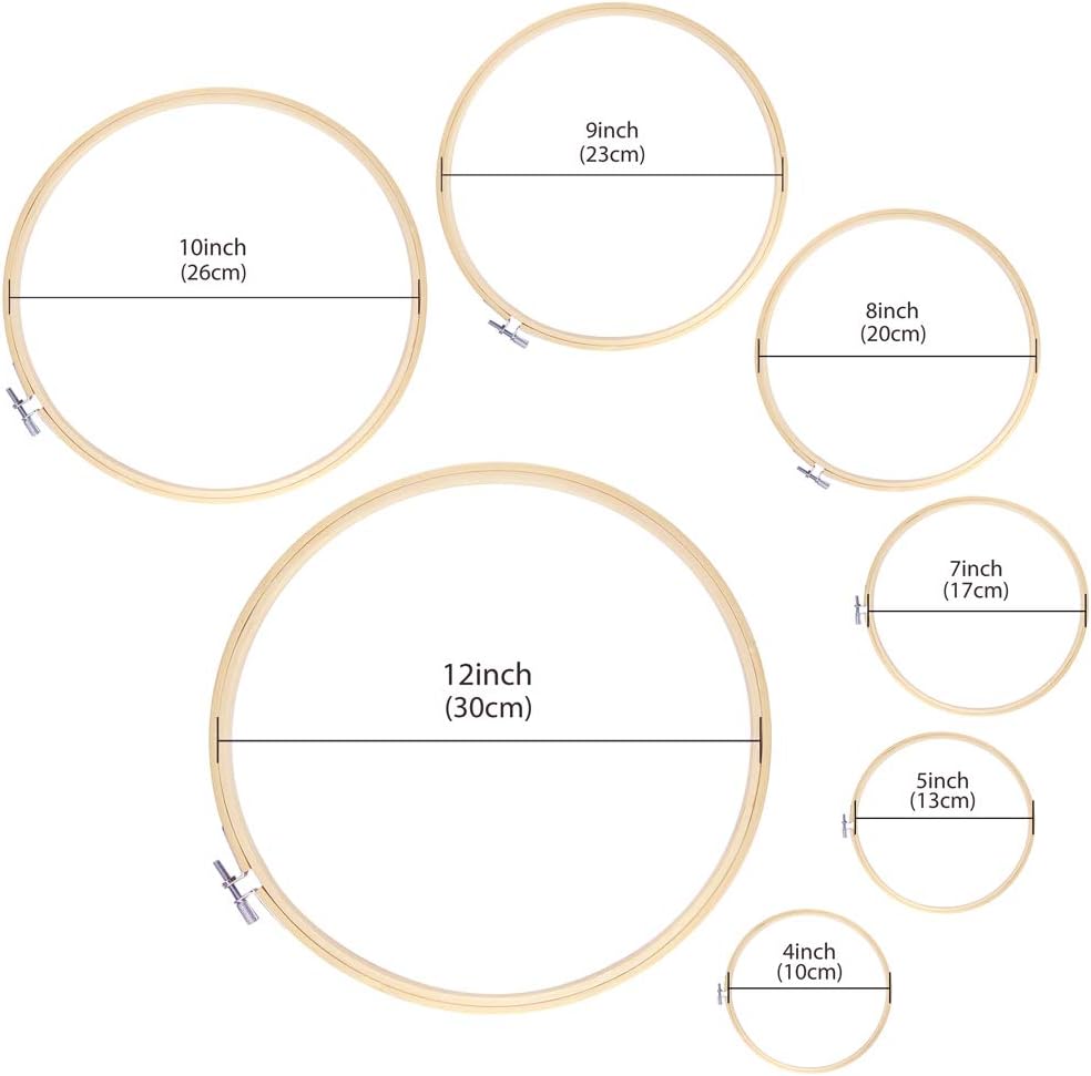 Pllieay - Bamboo Wood Embroidery Hoops - 10" hoop