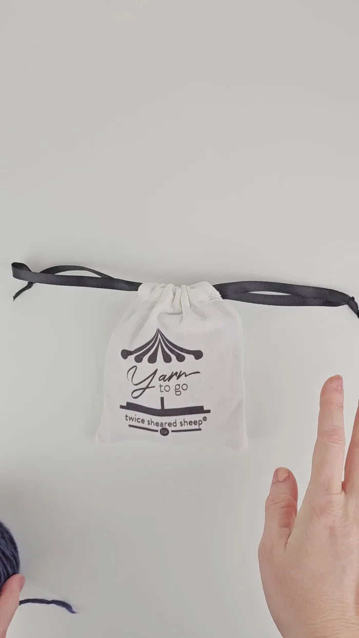 Twice Sheared Sheep - Sheep Yarn to Go Carousel Wrist Strap - Black