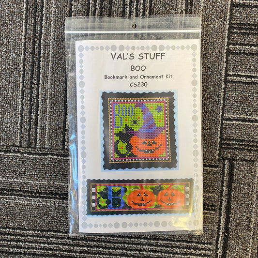 Cross Stitch Kits - Val's Stuff - Boo Bookmark and Ornament Kit