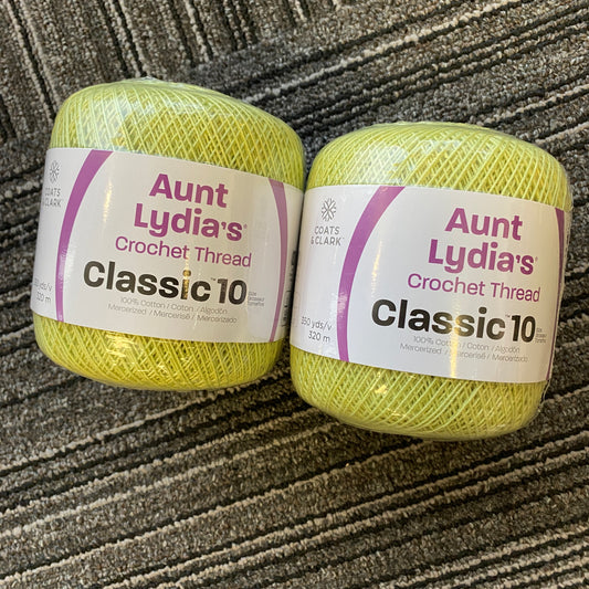 Aunt Lydia's Crochet Thread Classic 10 - 100% mercerized Cotton -Wasabi-0397