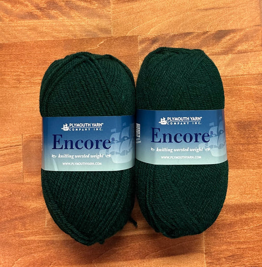 Plymouth Yarns - Encore - 75% Acrylic/25% Wool - Forest Green - 204