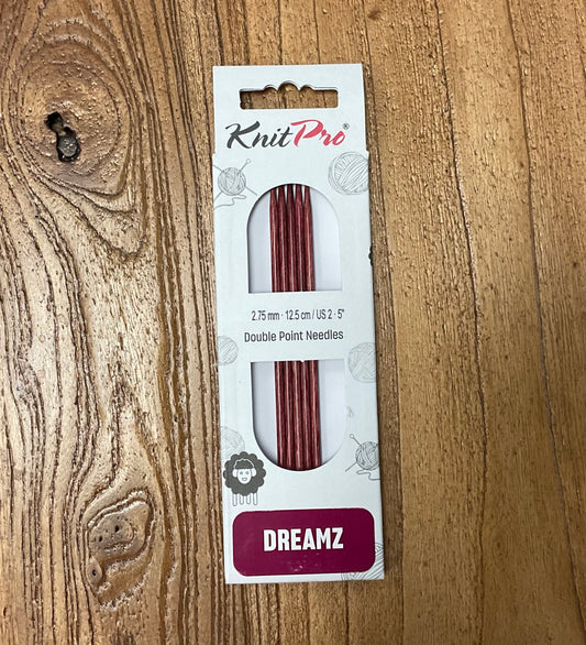 Knit Pro Dreamz - Double Pointed Needles - 5” - US 2 (2.75mm)