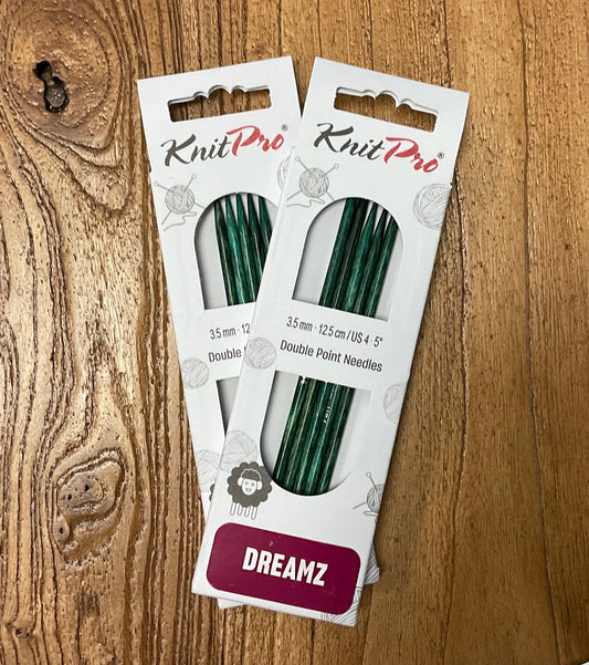 Knit Pro Dreamz - Double Pointed Needles - 5” - US 4 (3.5mm)