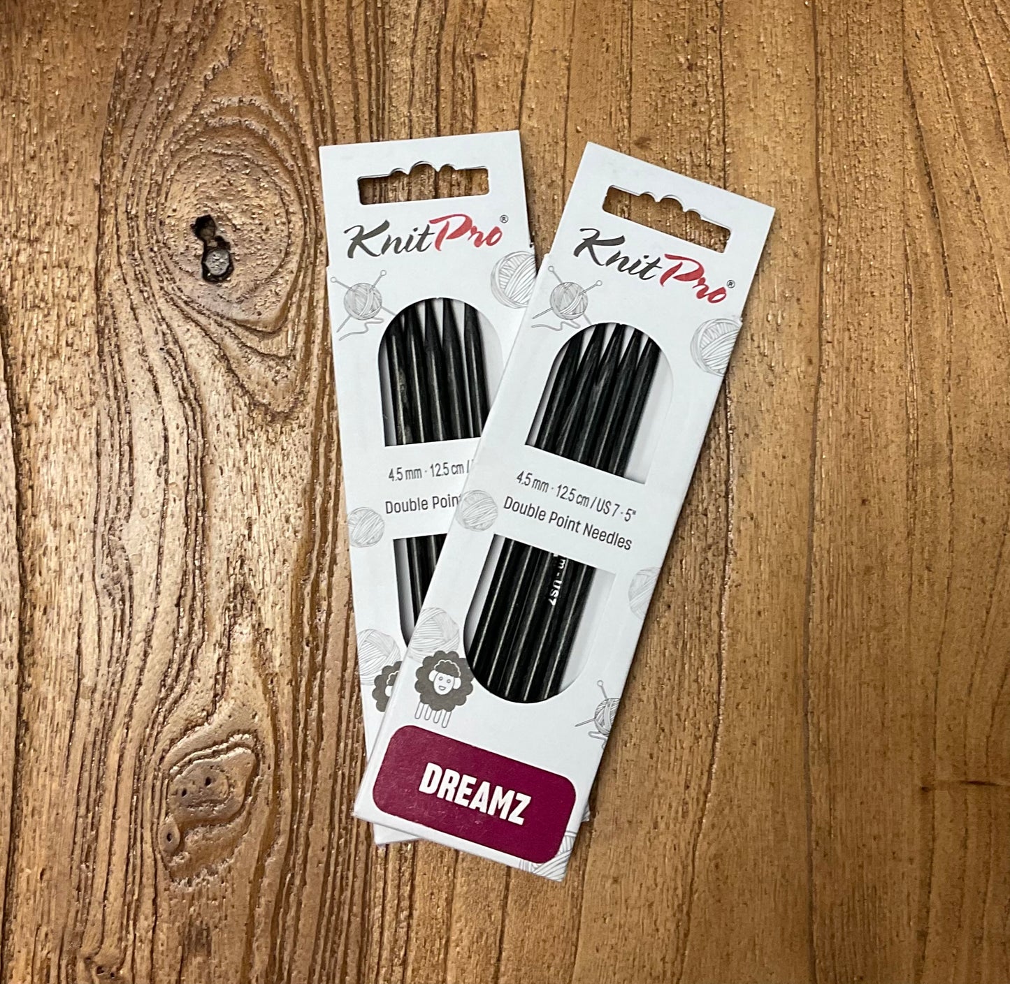 Knit Pro Dreamz - Double Pointed Needles - 5” - US 7 (4.5mm)