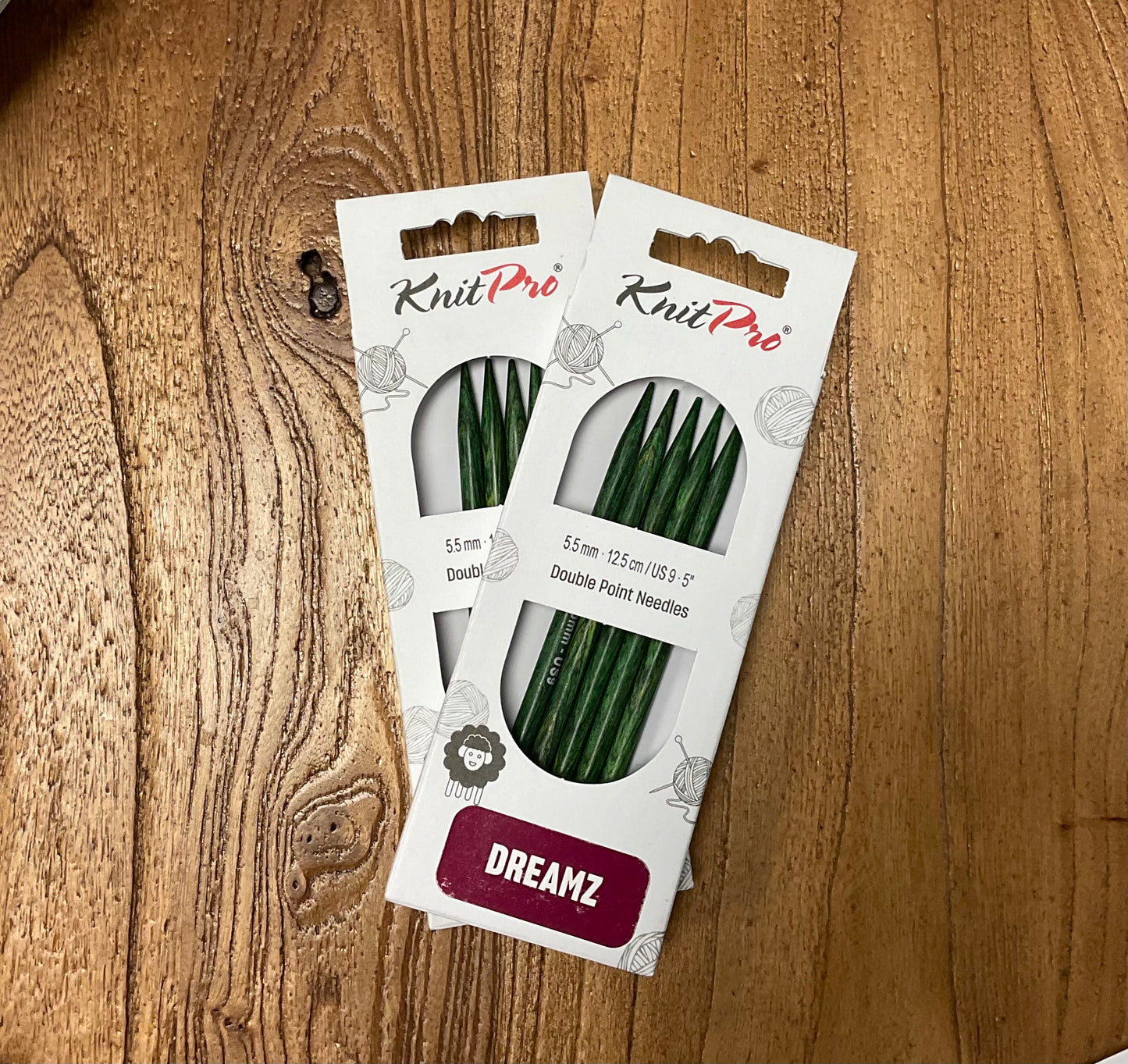 Knit Pro Dreamz - Double Pointed Needles - 5” - US 9 (5.5mm)