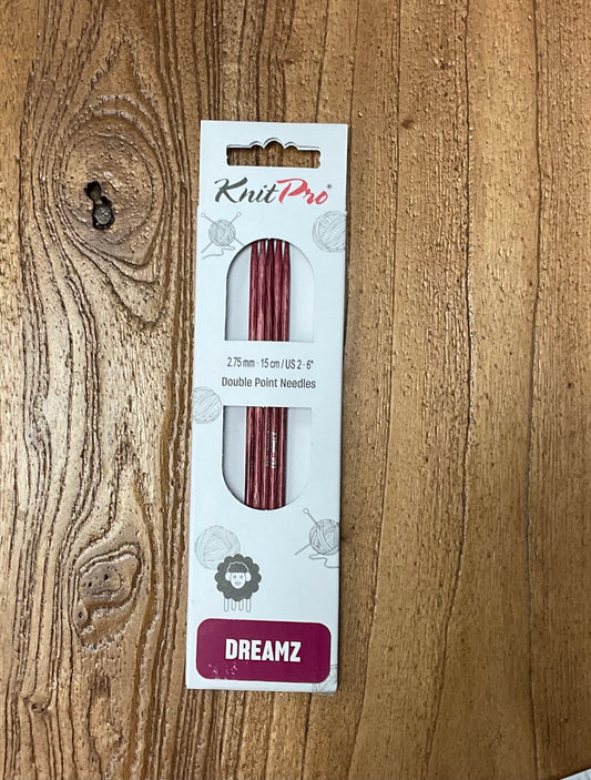 Knit Pro Dreamz - Double Pointed Needles - 6” - US 2 (2.75mm)