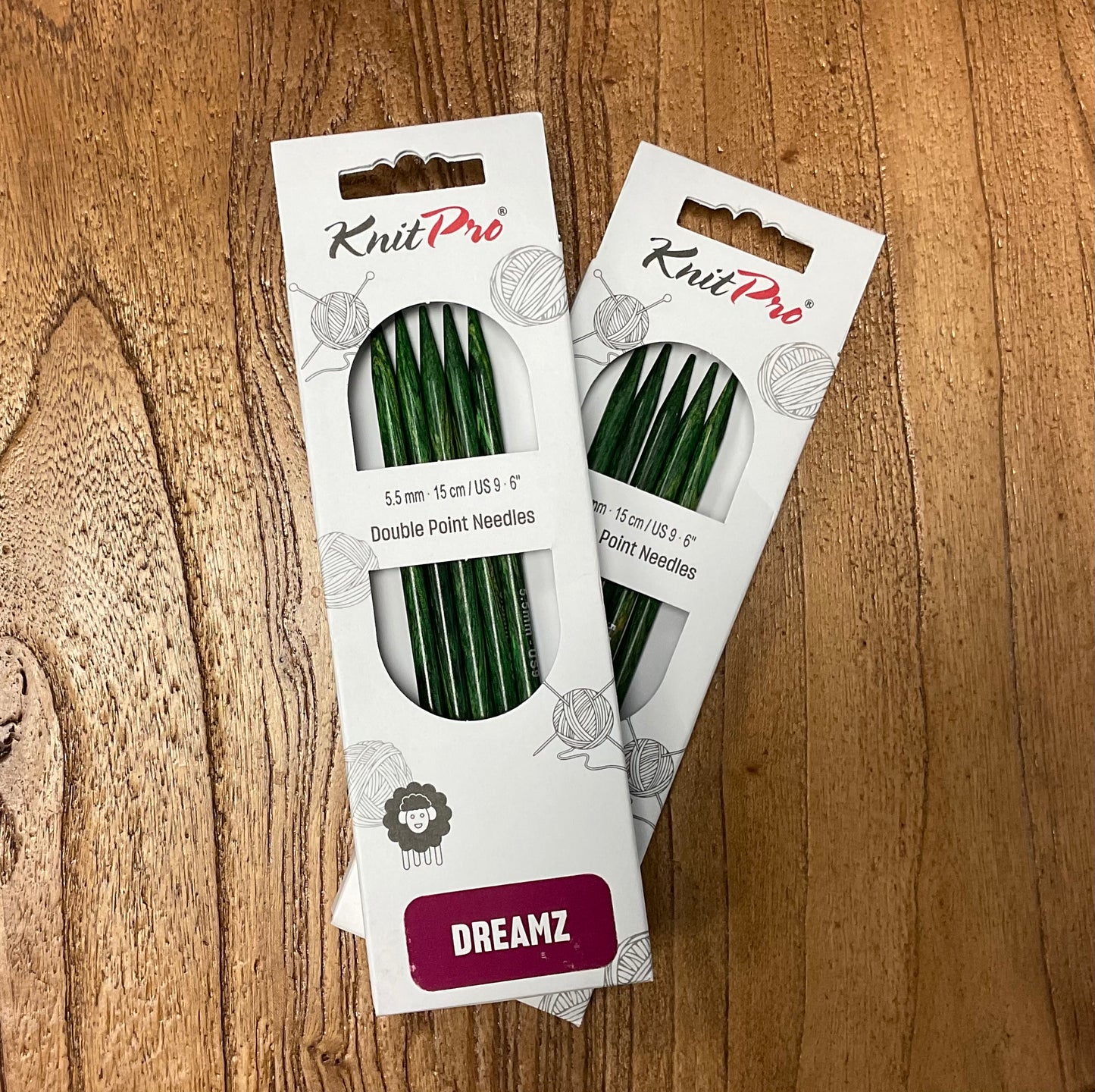 Knit Pro Dreamz - Double Pointed Needles - 6” - US 9 (5.5mm)