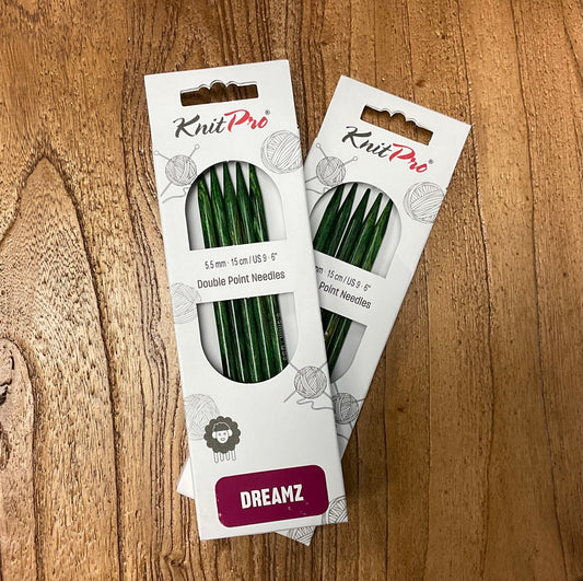 Knit Pro Dreamz - Double Pointed Needles - 6” - US 9 (5.5mm)
