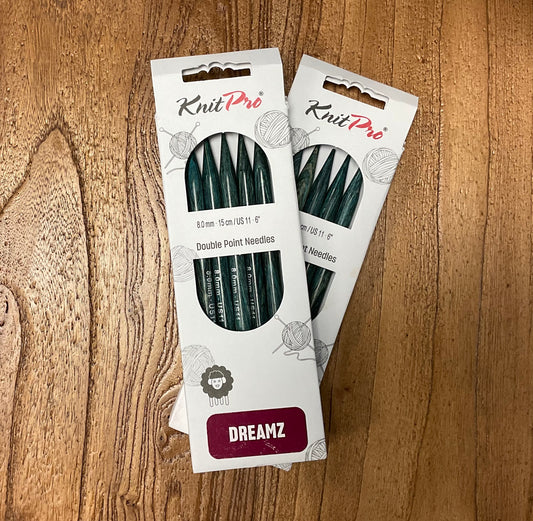 Knit Pro Dreamz - Double Pointed Needles - 6” - US 11 (8mm)