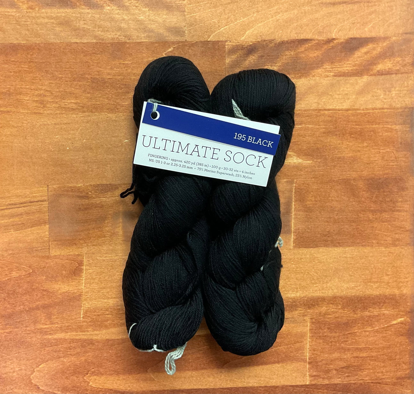 Malabrigo - Ultimate Sock - 75% Superwash Merino, 25% Nylon - 195 Black