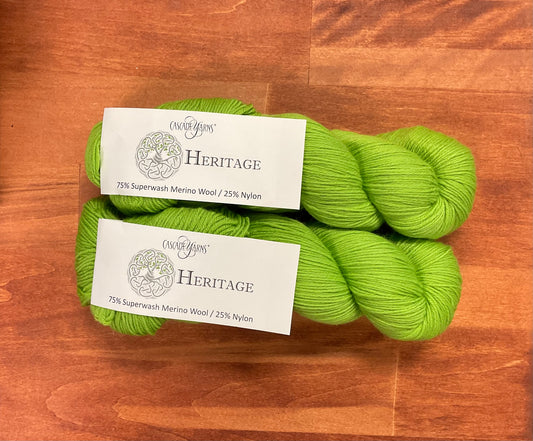 Cascade Yarns Heritage - 75% Superwash Merino/25%Nylon - Jasmine Green - 5722