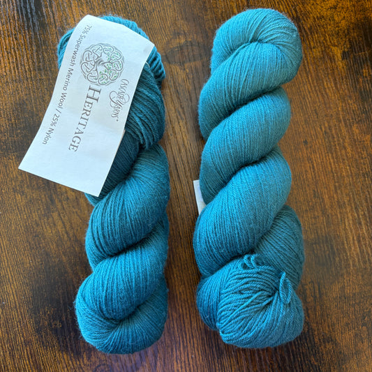 Cascade Yarns Heritage - 75% Superwash Merino/25% Nylon - Caribbean Sea - 5753