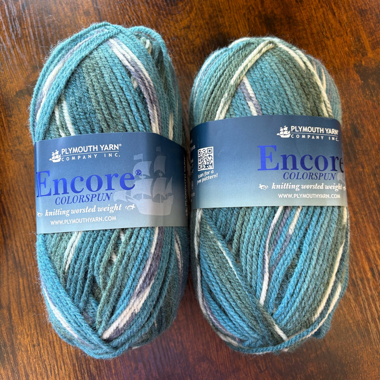 Plymouth Yarns - Encore Colorspun - 75% Acrylic/25% Wool -Teal Mix - 8126