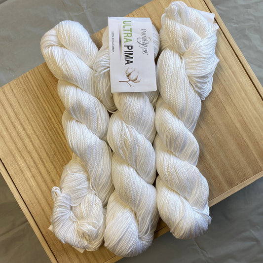 Cascade Yarns Ultra Pima - 100% Pima Cotton White 3728