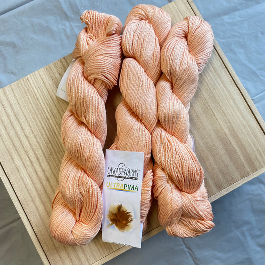 Cascade Yarns Ultra Pima - 100% Pima Cotton White Peach 3753