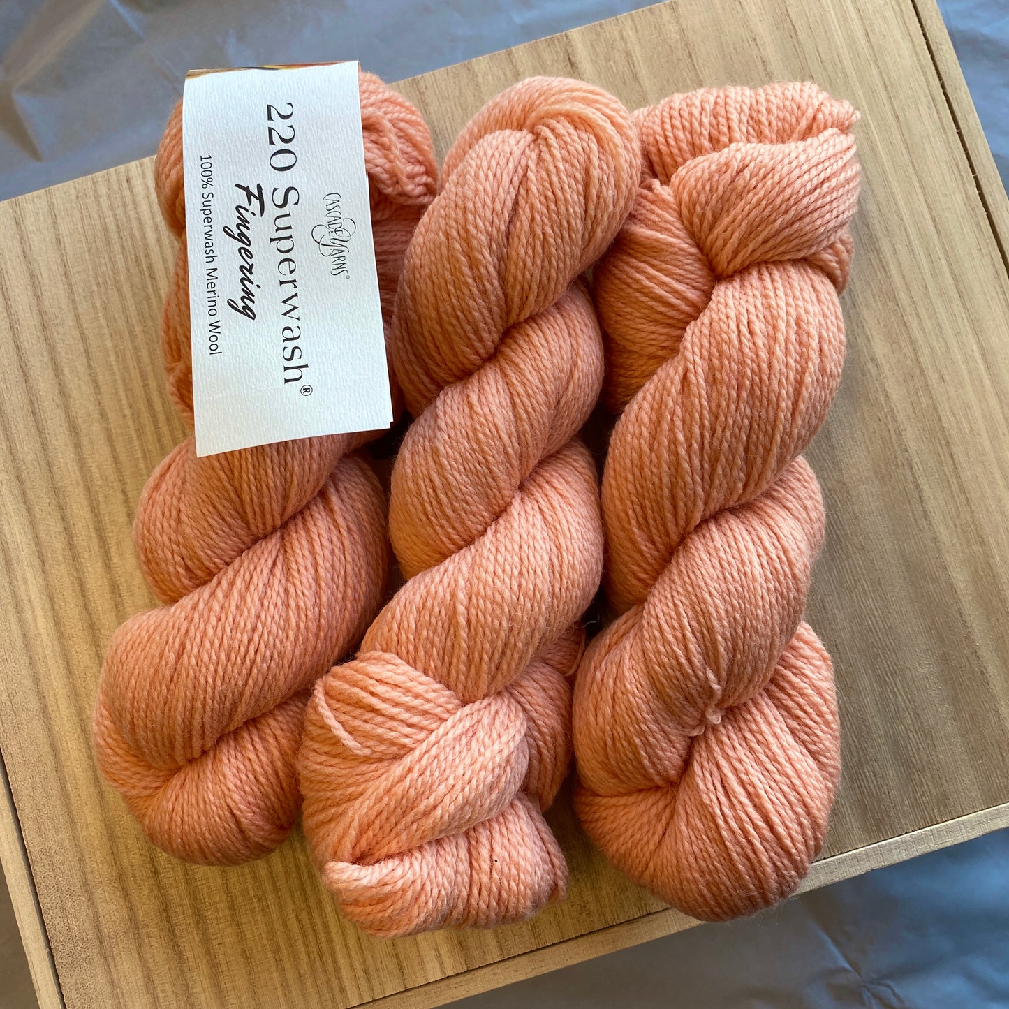 Cascade Yarns 220 Superwash Fingering 100% Superwash Merino Wool - Apricot Ice 121