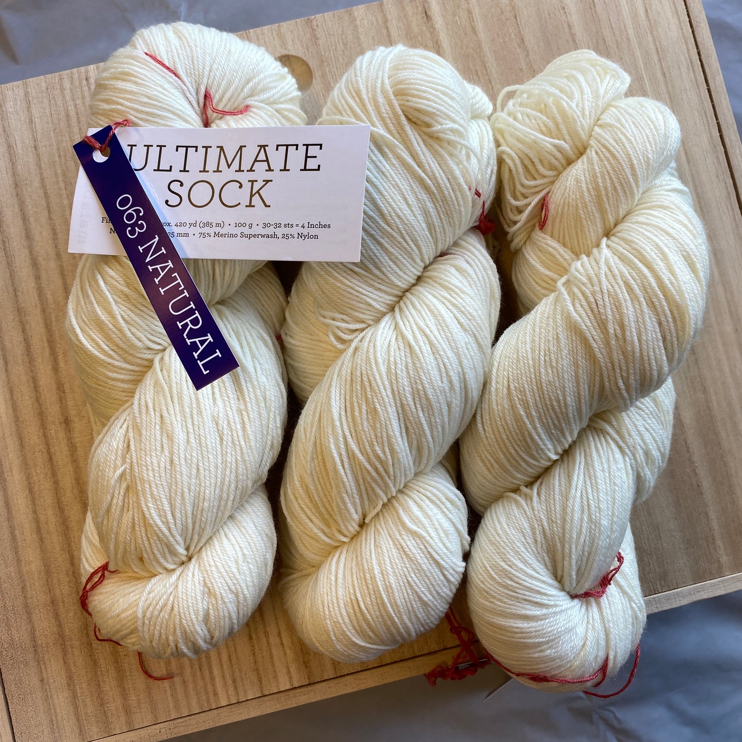 Malabrigo Ultimate Sock - Natural - 75% Superwash Merino/25% Nylon 063