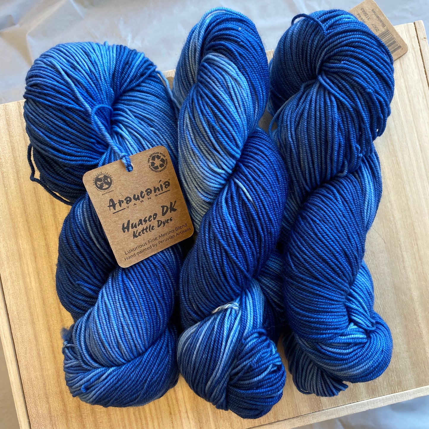 Araucania Yarns Huasco DK Kettle Dyes -Blueberries 2007 - 75%Superwsash Merino Wool/25% Nylon