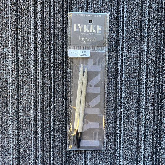 Lykke Driftwood 5" Interchangeable Wooden Needles - US 10 (6.00 mm)