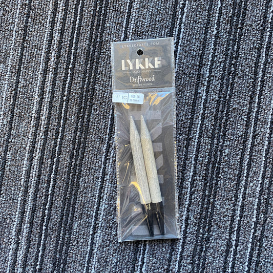 Lykke Driftwood 5" Interchangeable Wooden Needles - US 15 (10.00 mm)