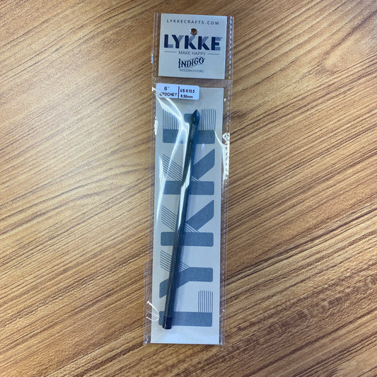 Lykke Indigo Wooden 6" Crochet Hooks - Size 10.5 / K (6.50mm)