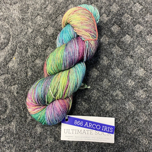 Malabrigo - Ultimate Sock - Arco Iris 866 - 75% Superwash Merino/25% Nylon - Fingering