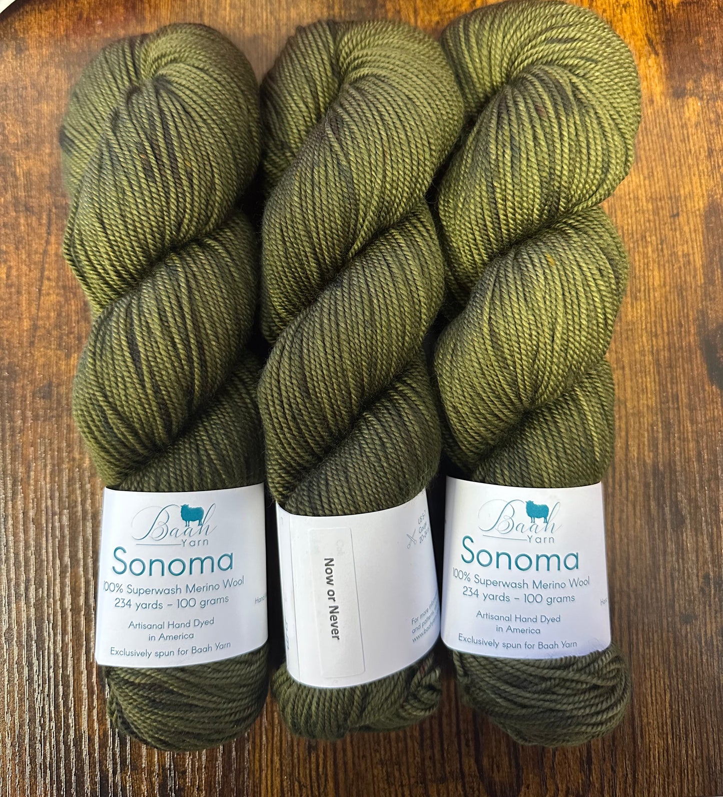 Baah Yarn - Sonoma DK - 100% Superwash Merino - Now or Never