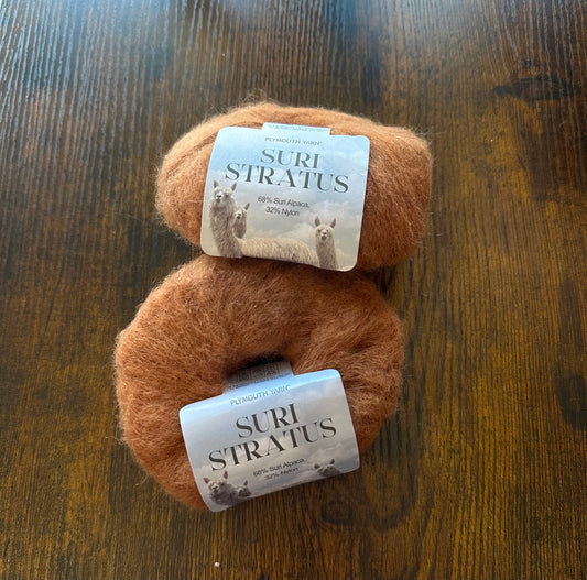 Plymouth Yarn - Suri Stratus  - 68% Suri Alpaca/32% Nylon - lace - Sienna - 26