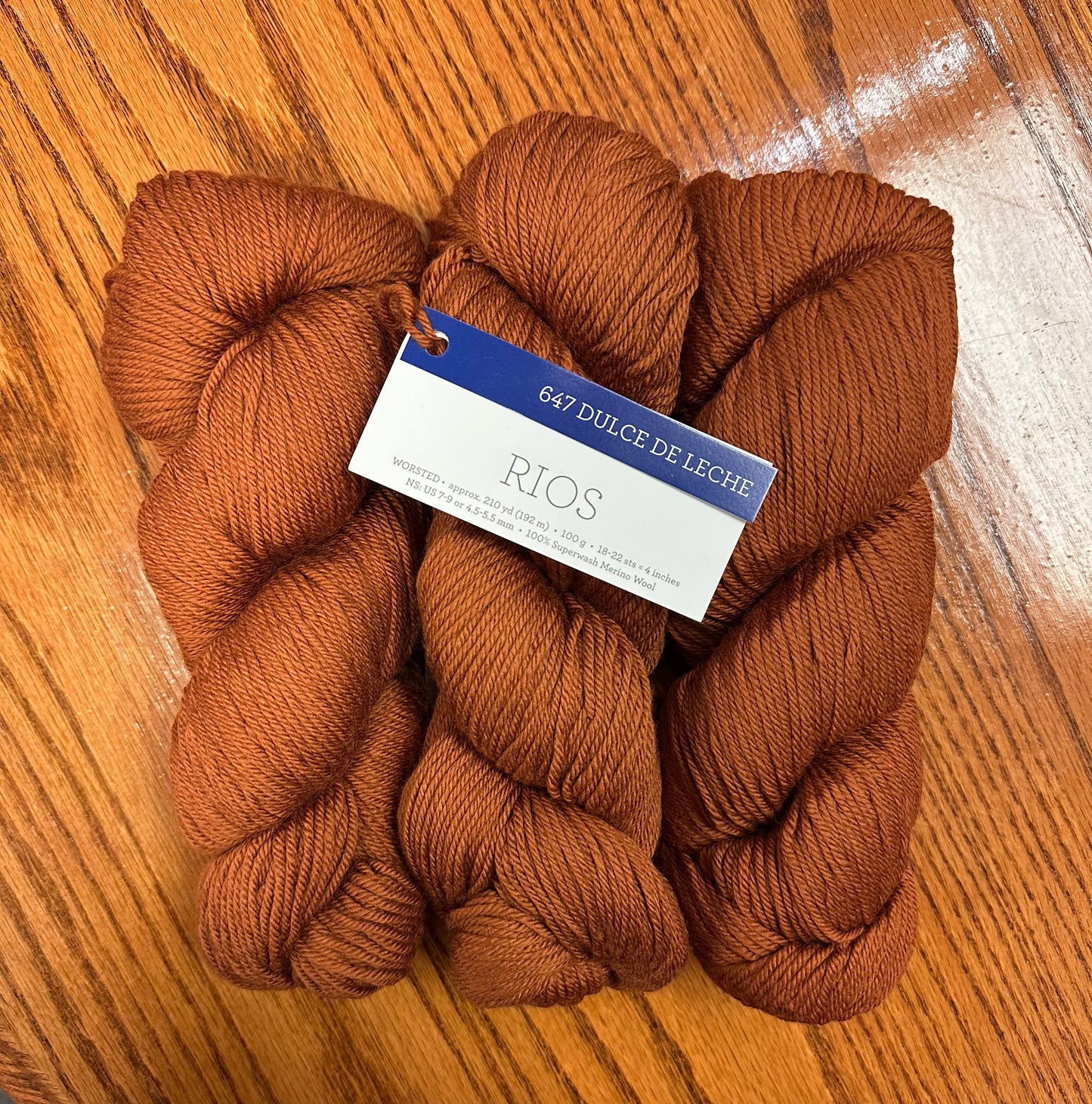 Malabrigo Rios - 100% Superwash Merino Wool - Dulce de Leche - 647