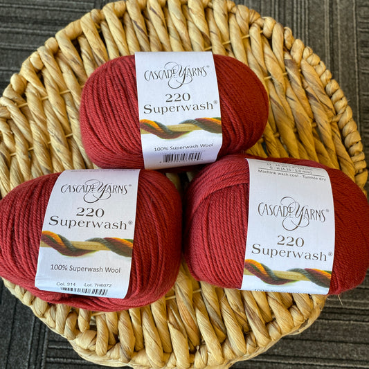 Cascade 220 Superwash - Garnet 314