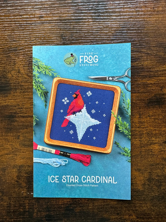 Fine Frog Stitching - Ice Star Cardinal