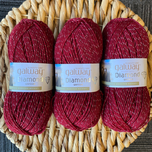 Plymouth Yarns Galway Diamonds - Ruby - D148