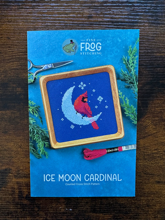 Fine Frog Stitching - Ice Moon Cardinal