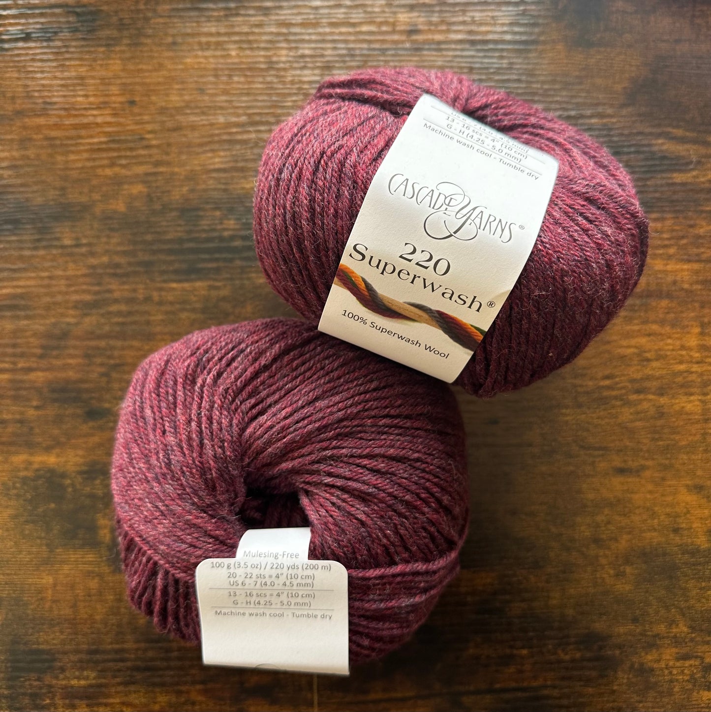 Cascade 220 Superwash - Malbec Heather - 298