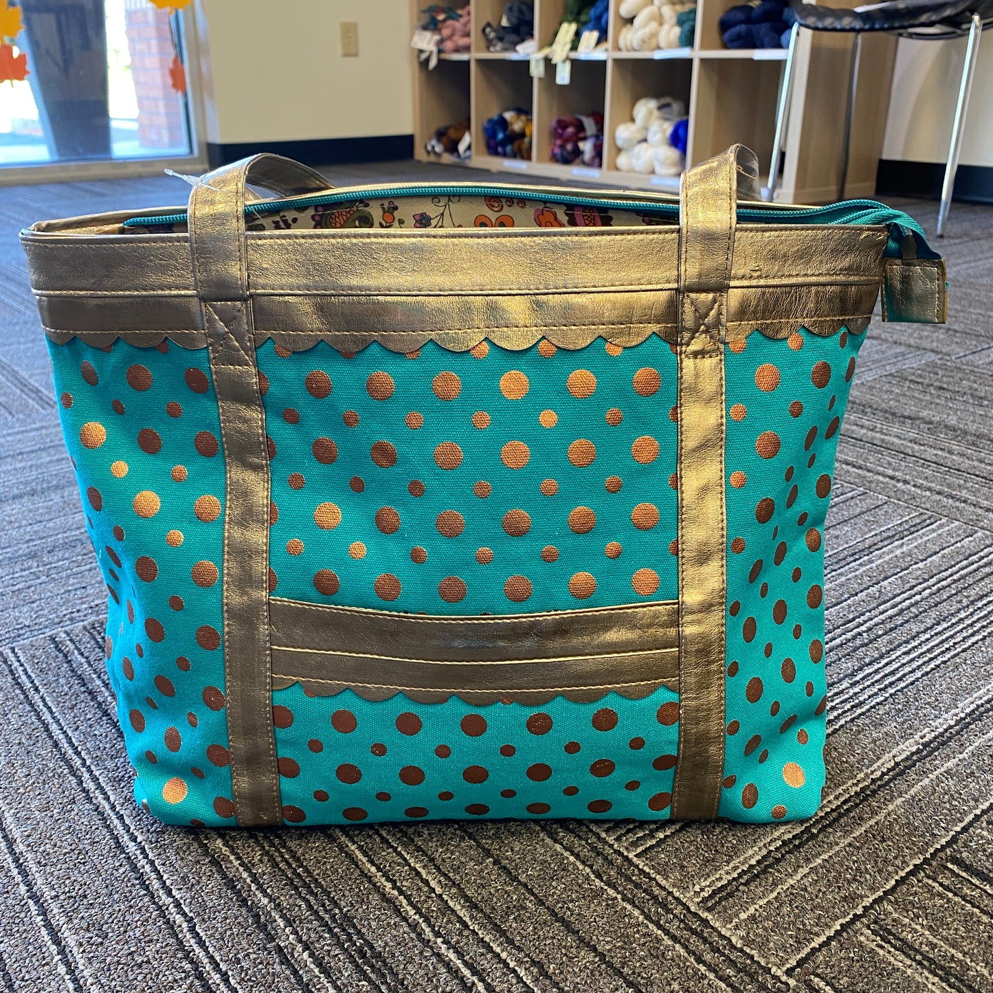 Turquoise/Copper Jena Tote