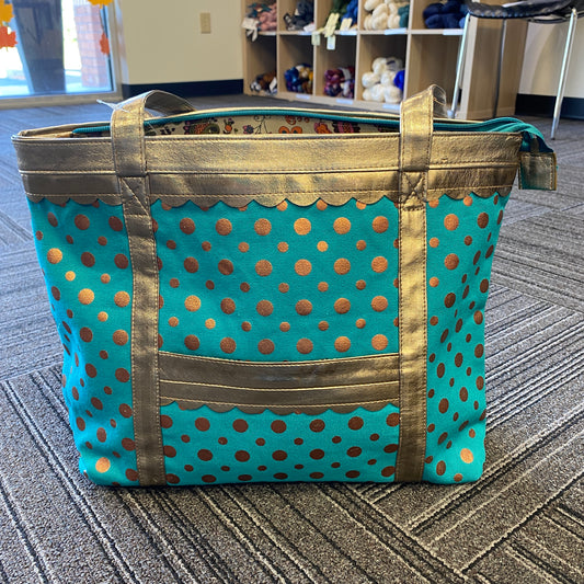 Turquoise/Copper Jena Tote