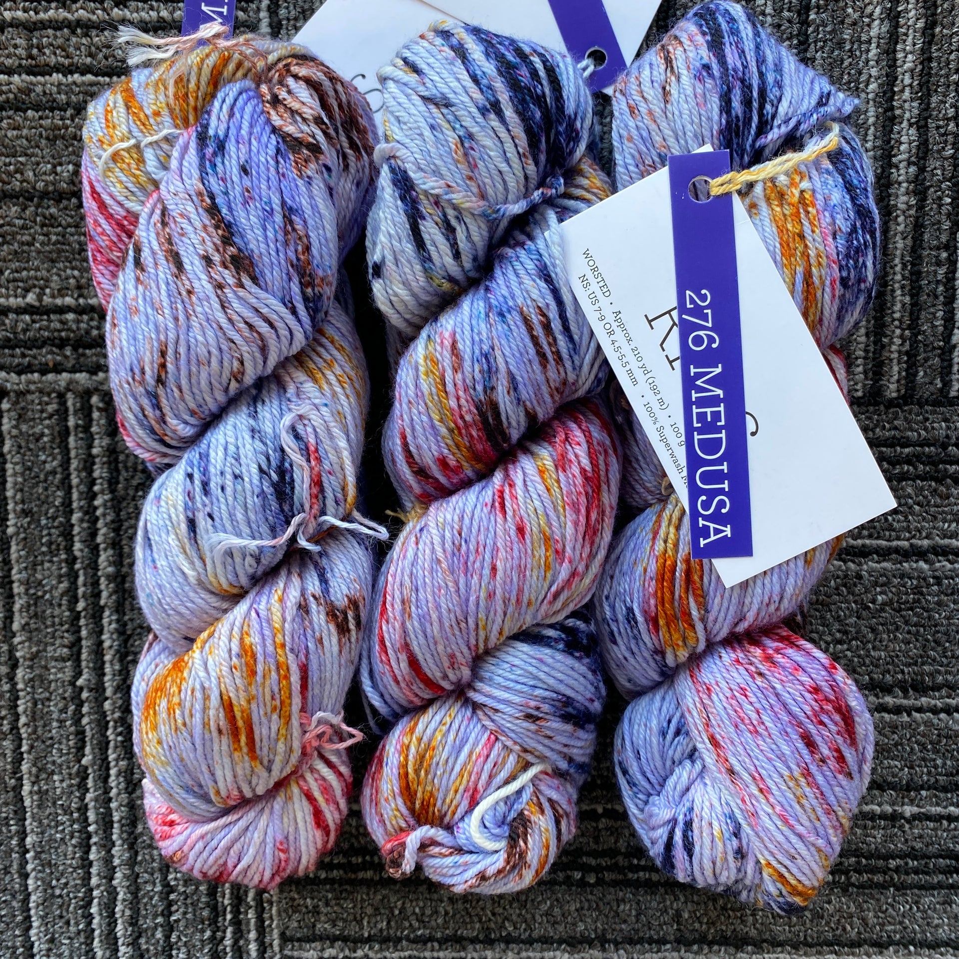 Lot De 8 écheveaux Fil Malabrigo Worsted Méros Superwash - Diana - Vintage NOS