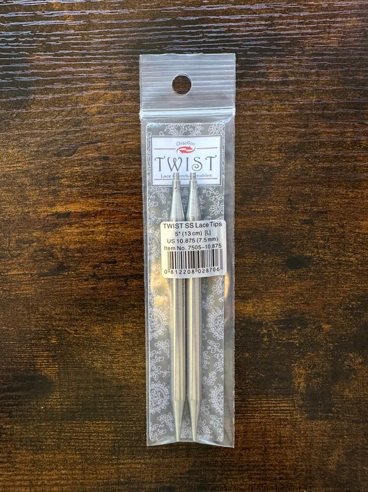 ChiaoGoo Twist 5" Interchangeable US 10.875 (7.5mm) Needles