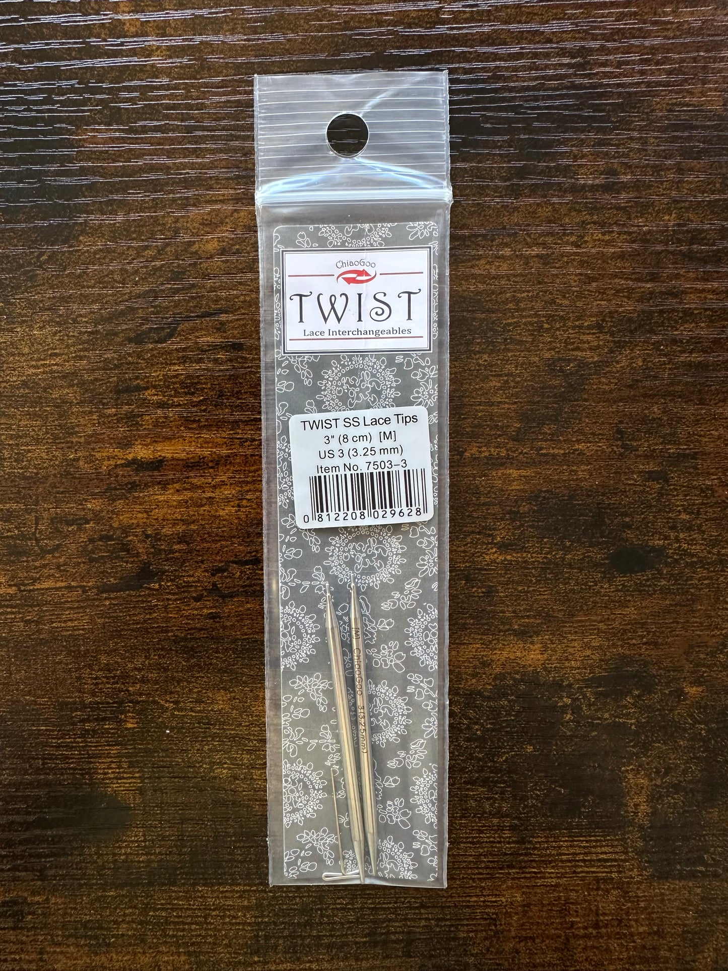 ChiaoGoo Twist SS Lace Tip 3" Interchangeable US 3 (3.25mm)
