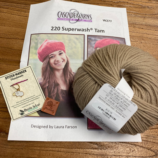 Cascade Superwash 220 Tam Hat Kit