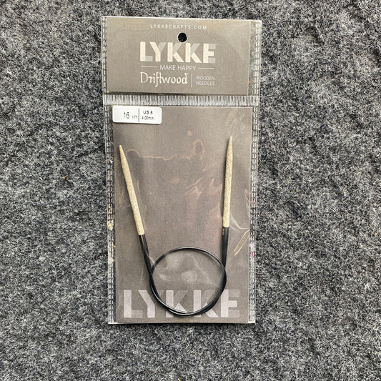 Lykke Driftwood Wooden Circular Needles 16 inch - US 6 (4.00 mm)