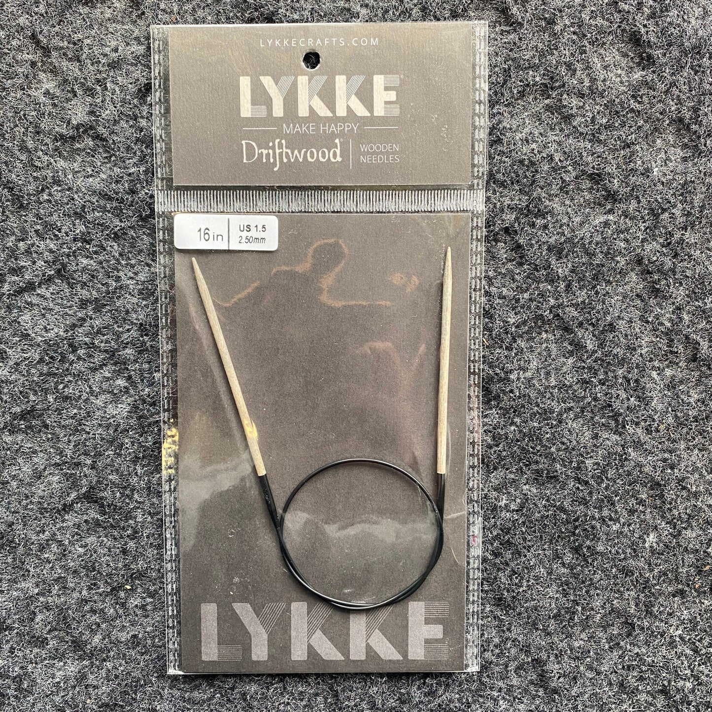 Lykke Driftwood Wooden Circular Needles 16 inch - US 1.5 (2.50 mm)