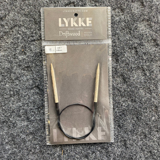 Lykke Driftwood Wooden Circular Needles 16 inch - US 7 (4.50 mm)