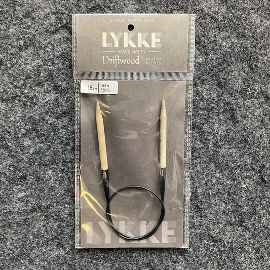 Lykke Driftwood Wooden Circular Needles 16 inch - US 9 (5.50 mm)