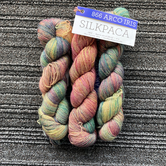 Malabrigo - Silkpaca -  Arco Iris 866 - 70% Baby Alpaca/30% Silk - lace