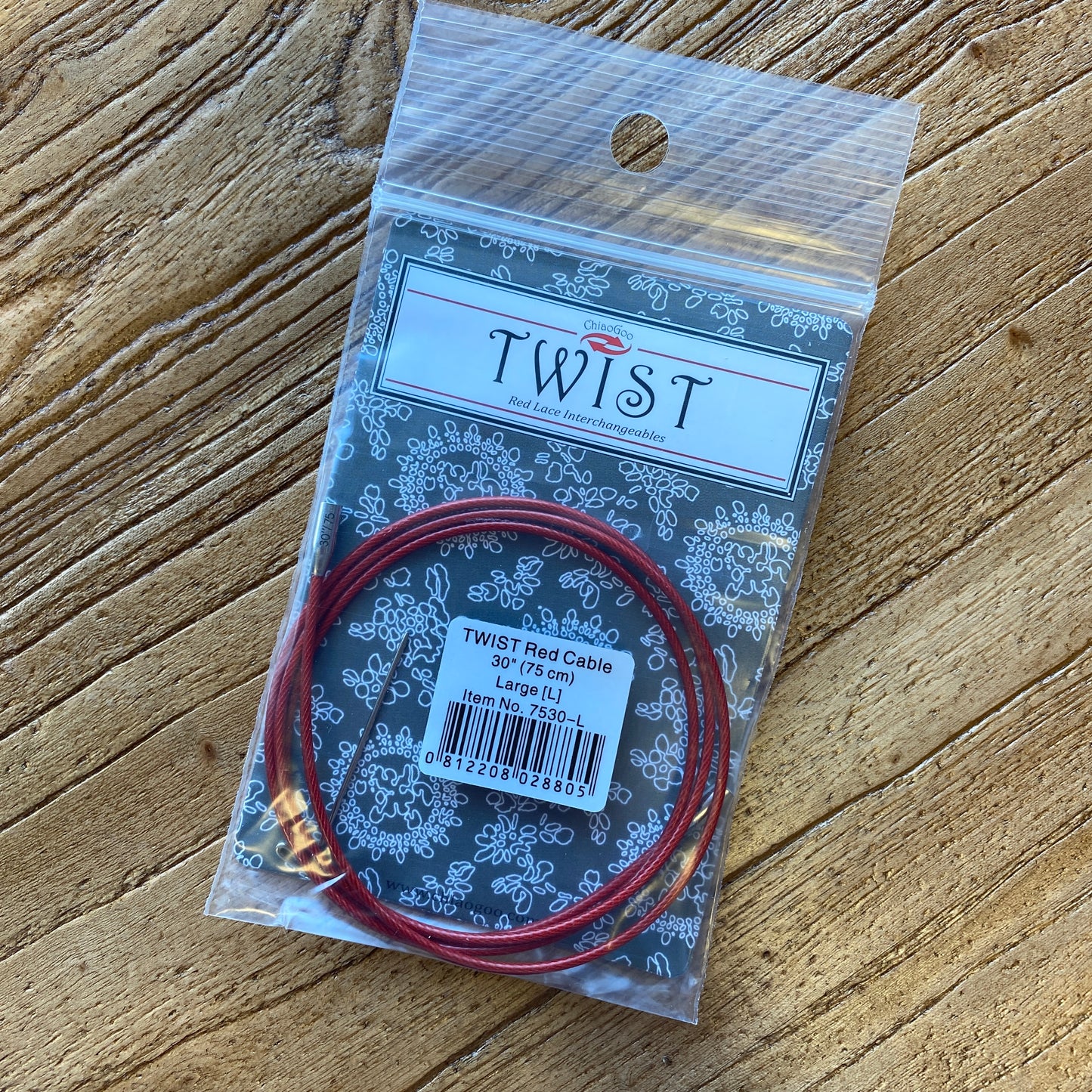 ChiaoGoo Twist Red Cable Large Lace Interchangeable Cord - 30"